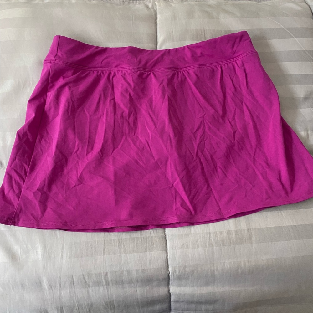 Lands End purple swim skirt with panty underneath